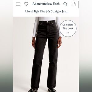 Abercrombie Ultra High Rise 90’s Straight Jeans